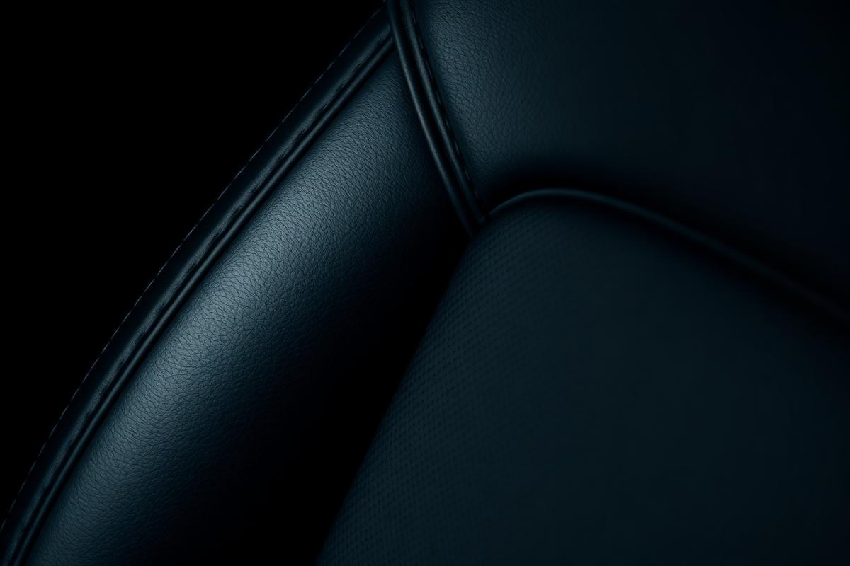 Premium leather upholstery, close detail